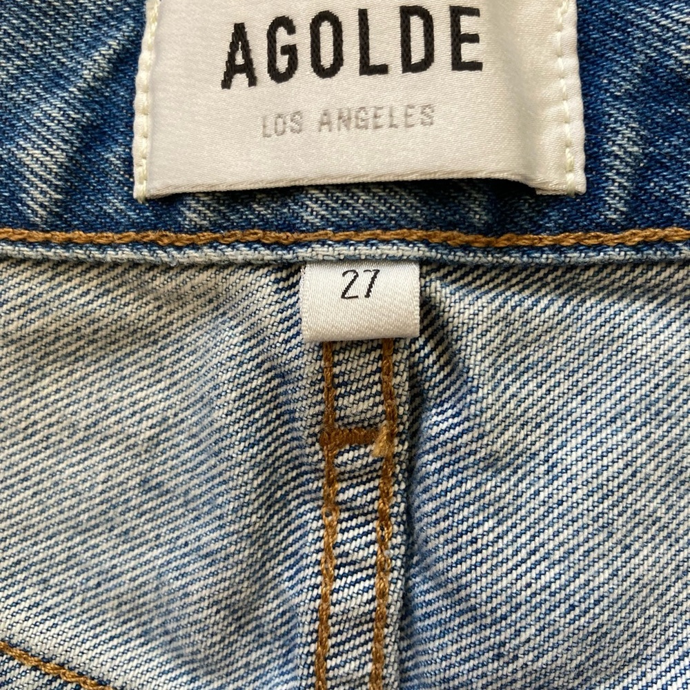 Agolde 90’s Jean Loose Blue Straight Jeans Classic Denim Style - Picture 4 of 6